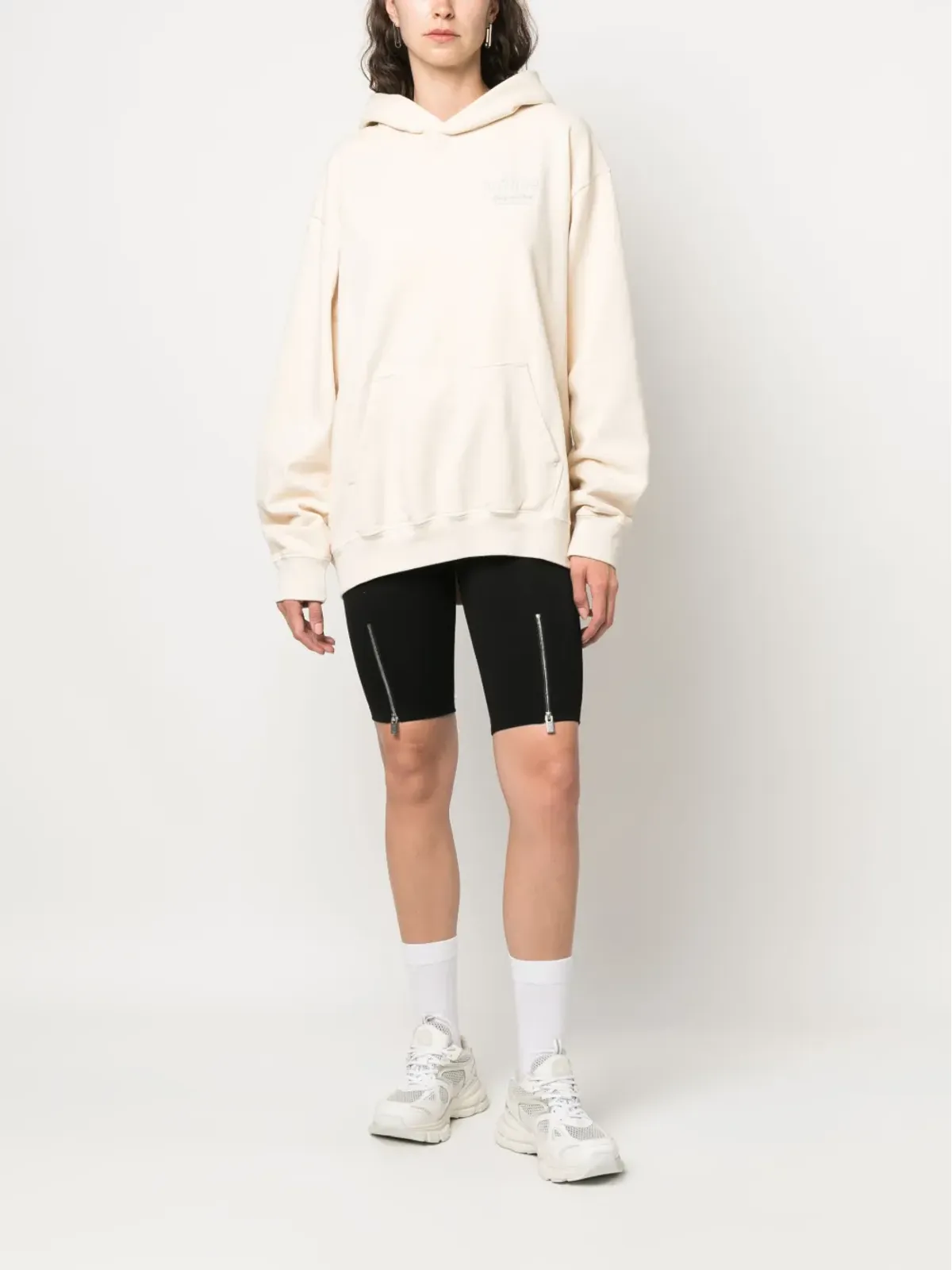 Sporty & Rich ロゴプリント コットン フーディ - 画像3