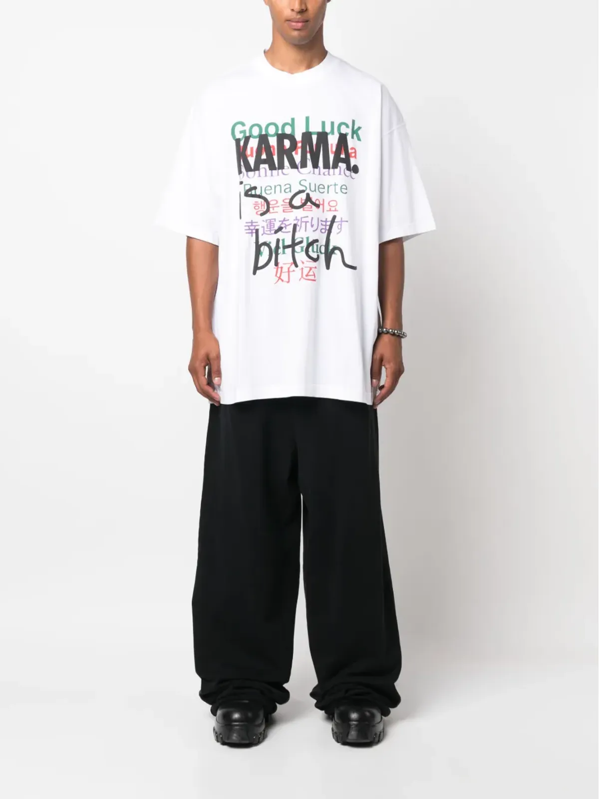 VETEMENTS ワイドレッグ コットンパンツ - 画像2