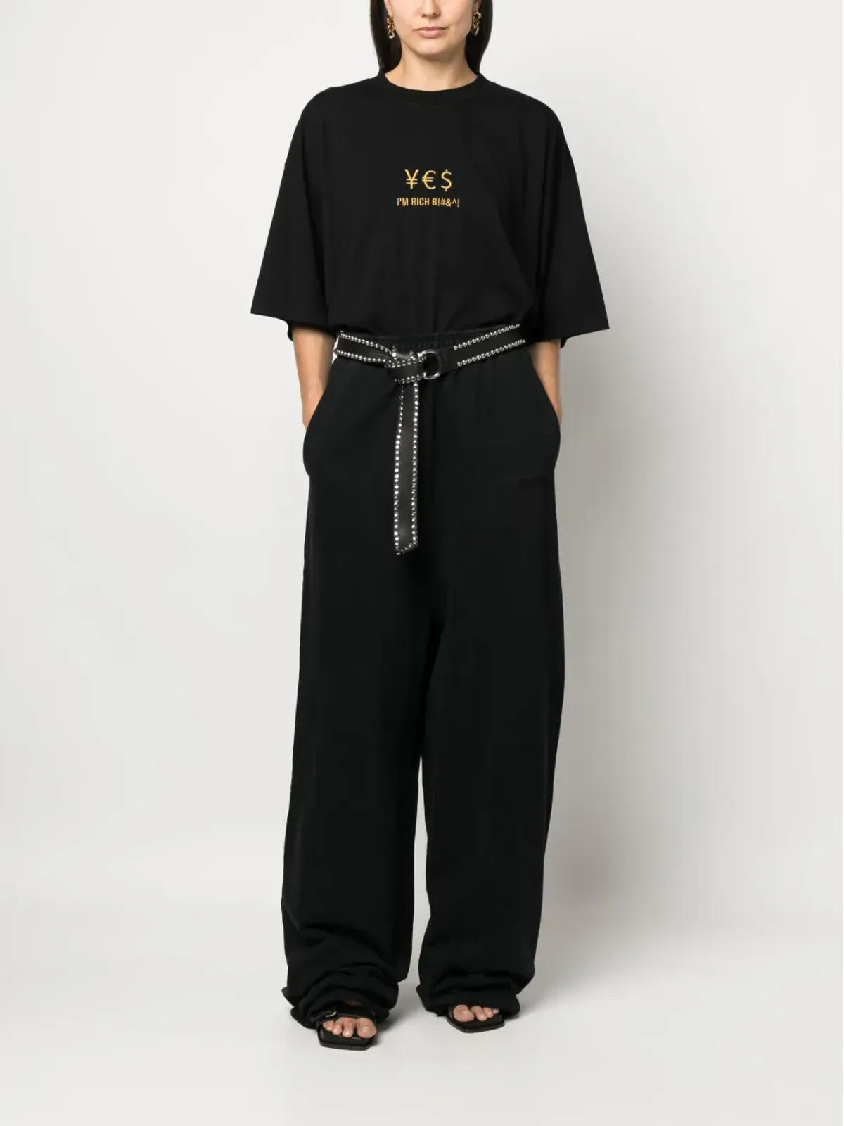 VETEMENTS ワイドレッグ コットンパンツ - 画像3