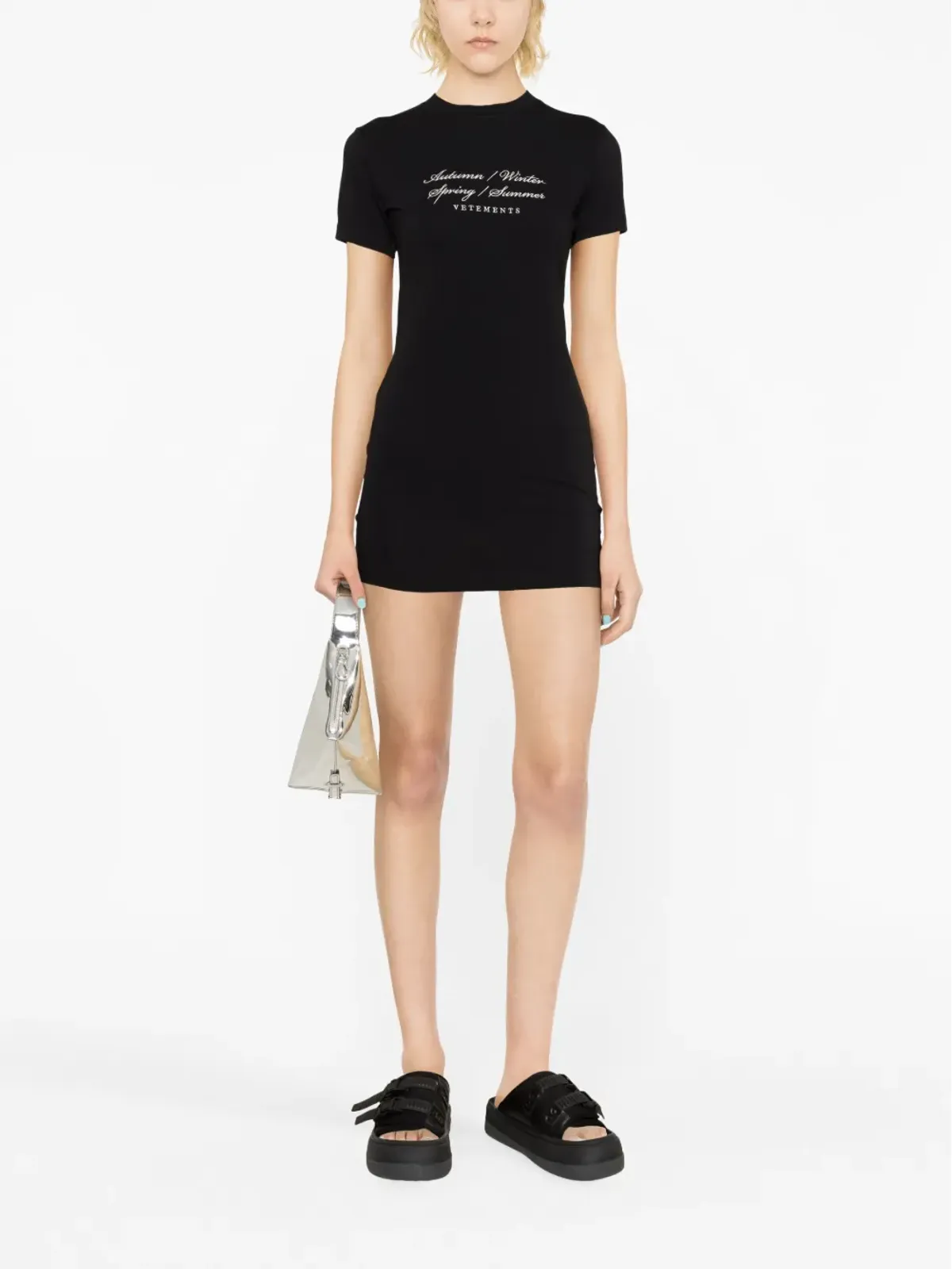 VETEMENTS グラフィックプリントTシャツミニドレス - 画像2