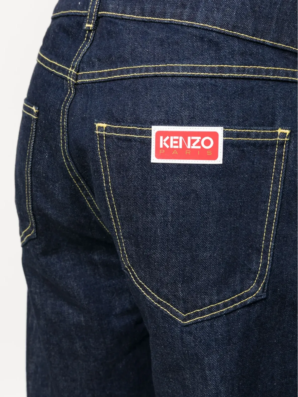 Kenzo ロゴパッチストレートジーンズ - 画像5