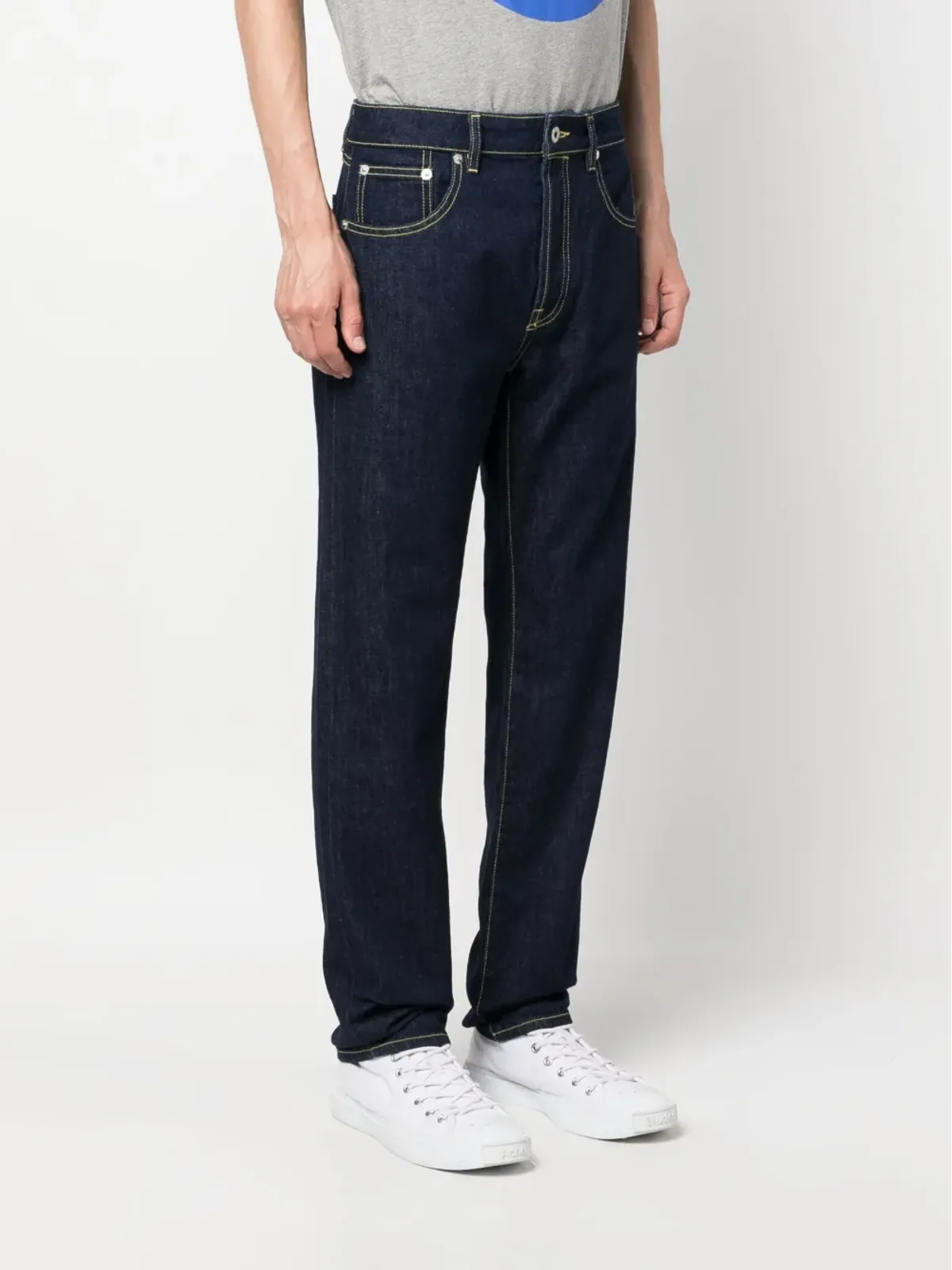Kenzo ロゴパッチストレートジーンズ - 画像3
