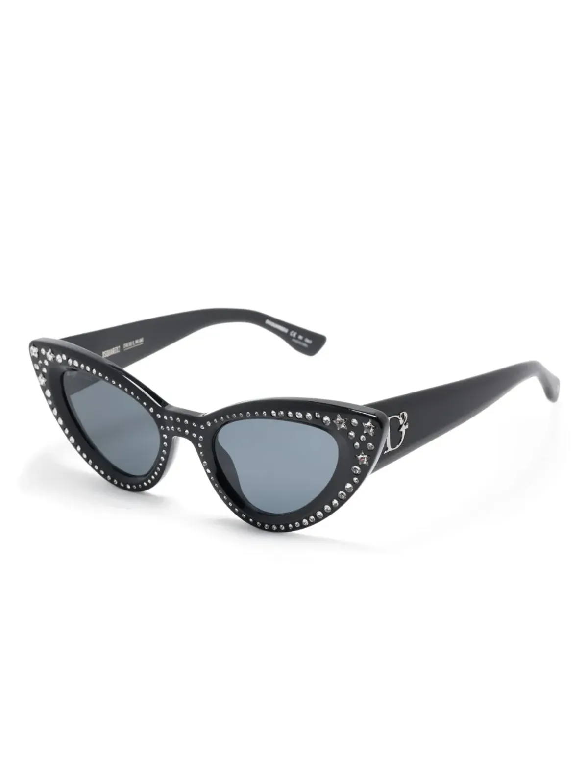 DSQUARED2 EYEWEAR クリスタル装飾キャットアイサングラス - 画像2