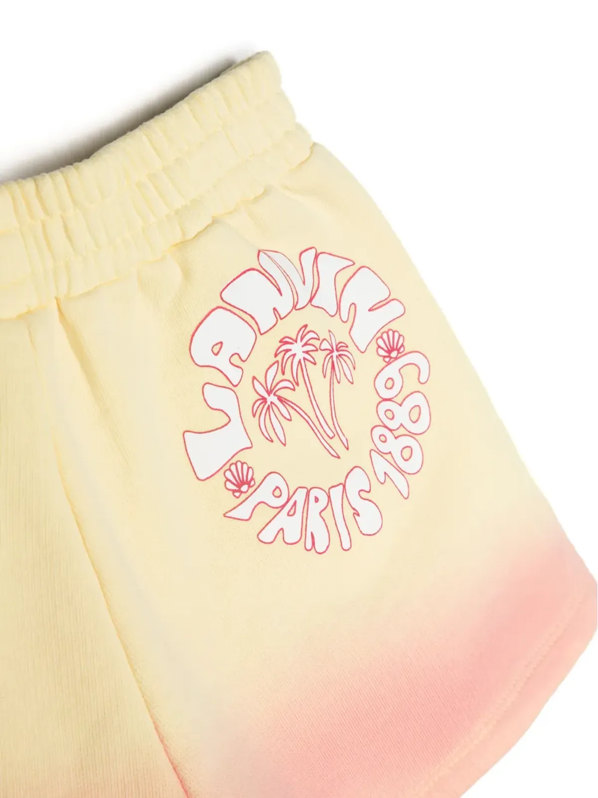 Lanvin Enfant オンブレ風エラスティック付きトラックショーツ - イエロー - 画像3