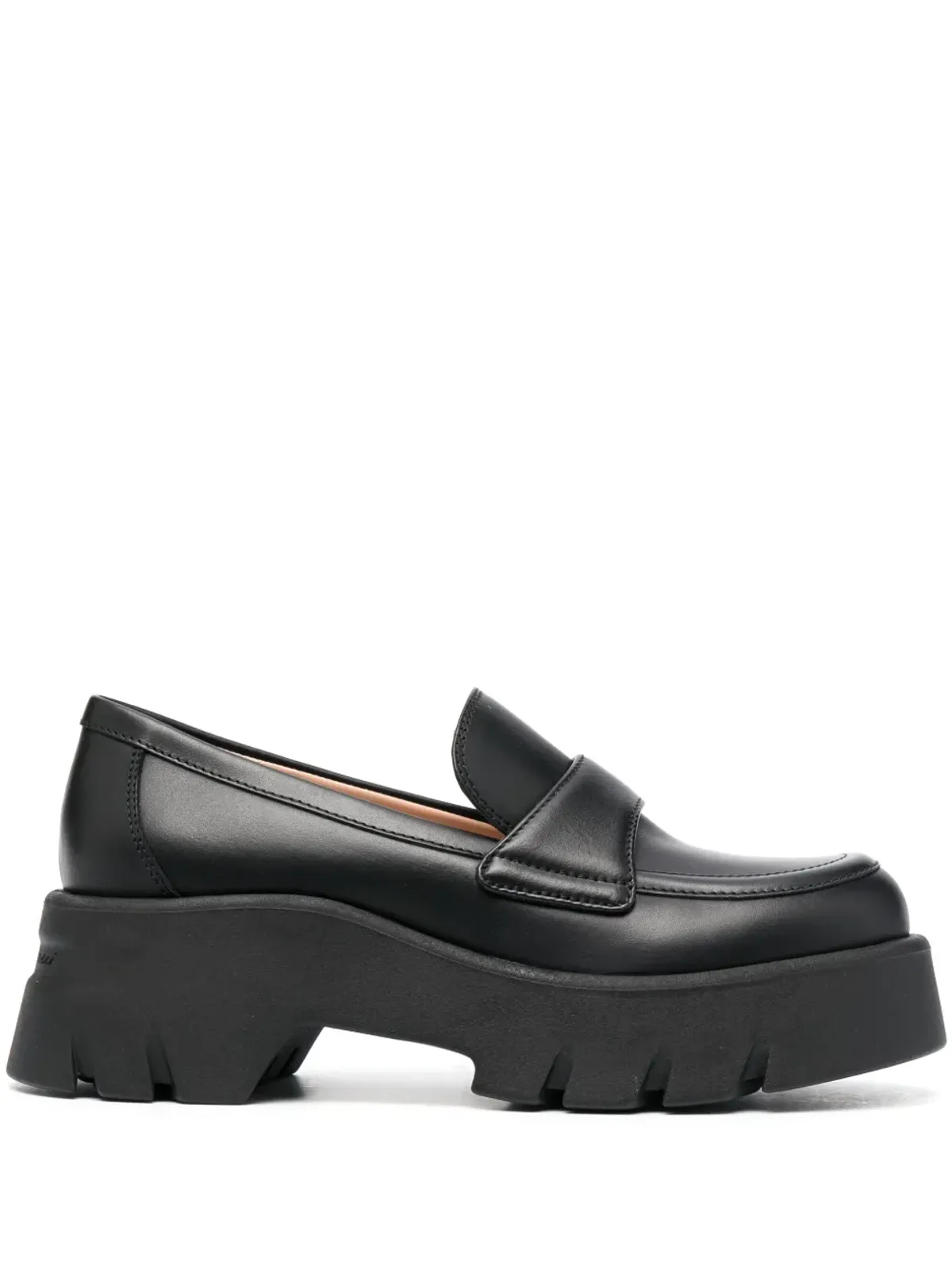 Gianvito Rossi チャンキー レザー ローファー - 画像1