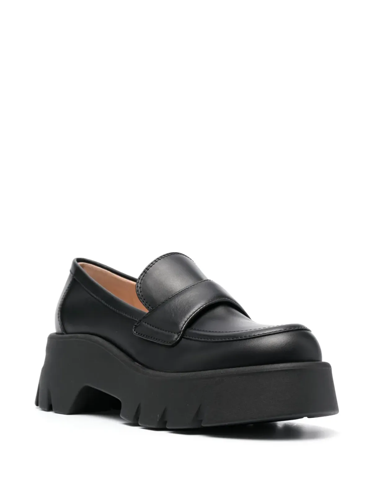 Gianvito Rossi チャンキー レザー ローファー - 画像2