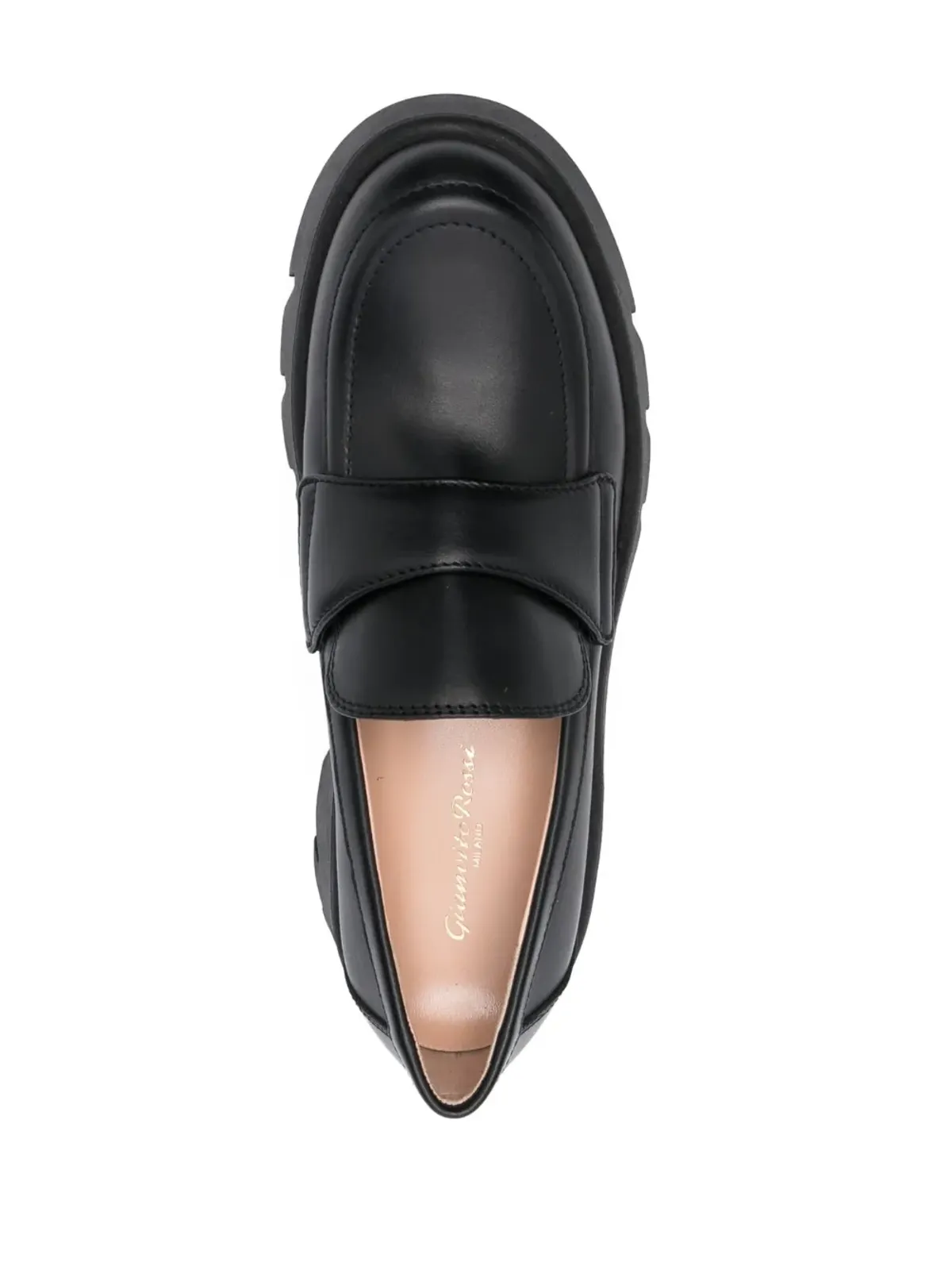 Gianvito Rossi チャンキー レザー ローファー - 画像4
