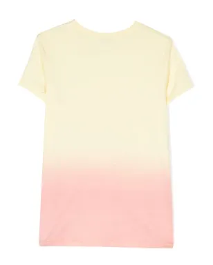 Lanvin Enfant オムブレ効果 コットンTシャツ イエロー - サムネイル2