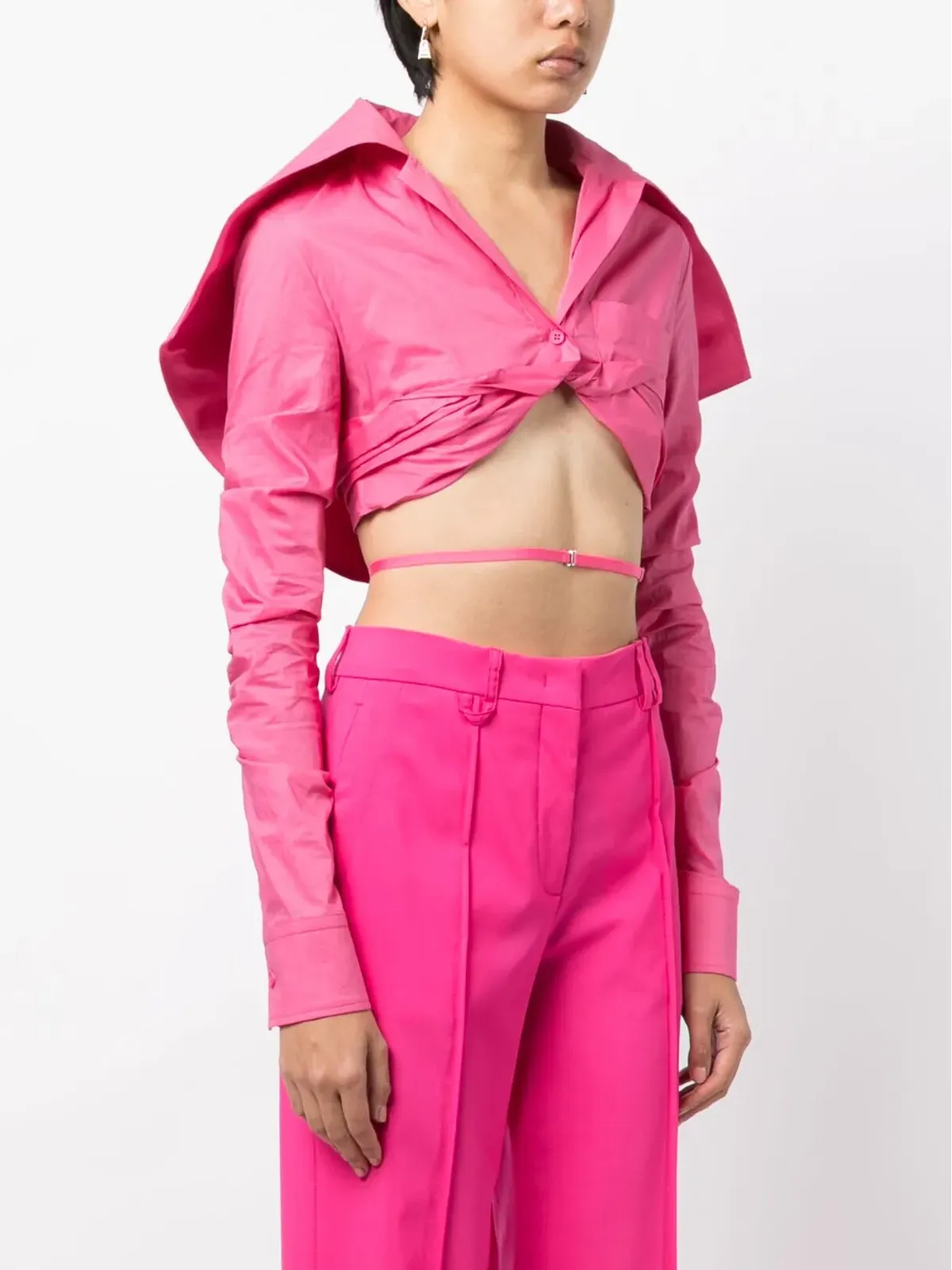 Jacquemus La Chemise Meio クロップドシャツ - 画像3