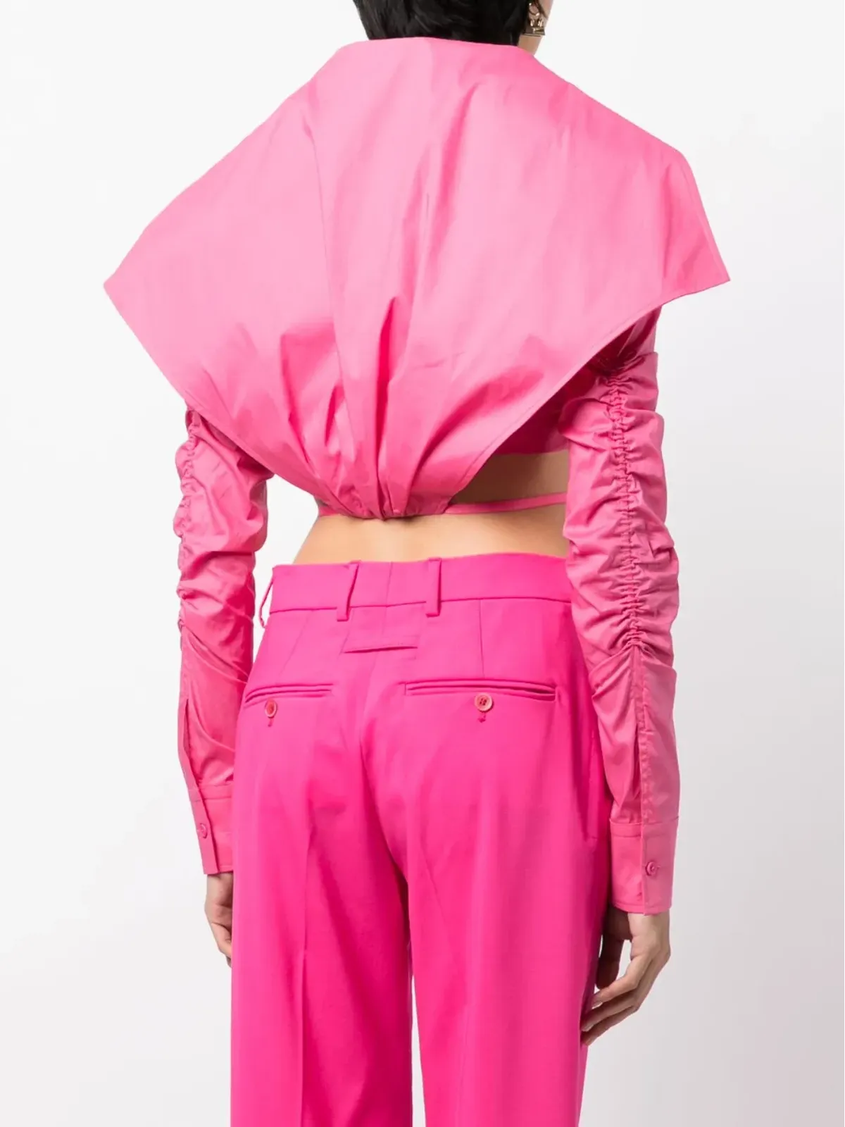Jacquemus La Chemise Meio クロップドシャツ - 画像4