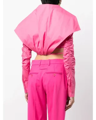 Jacquemus La Chemise Meio クロップドシャツ - サムネイル4