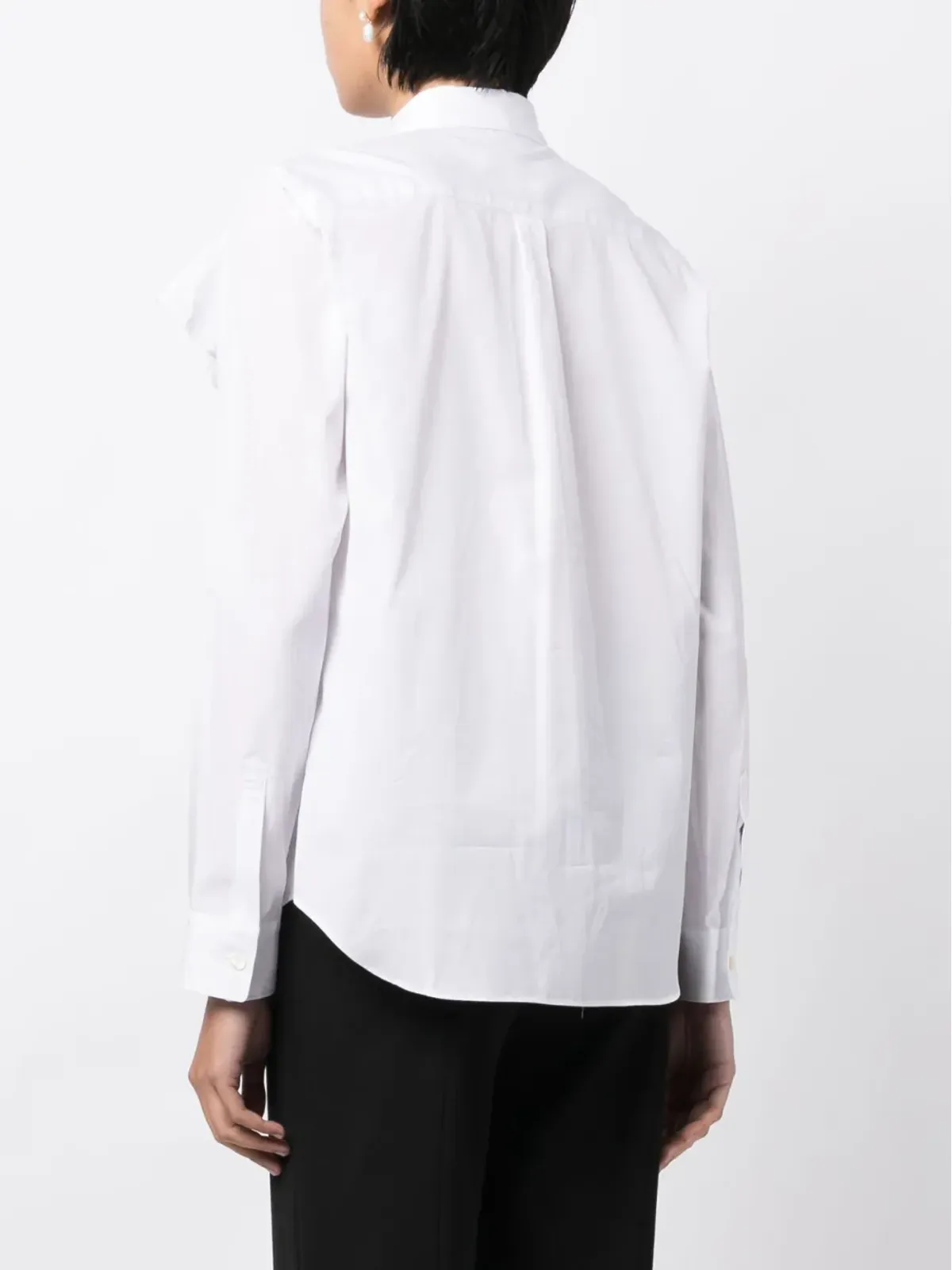 Comme Des Garçons Comme Des Garçons フリル付きボタン留めコットンシャツ - 画像4