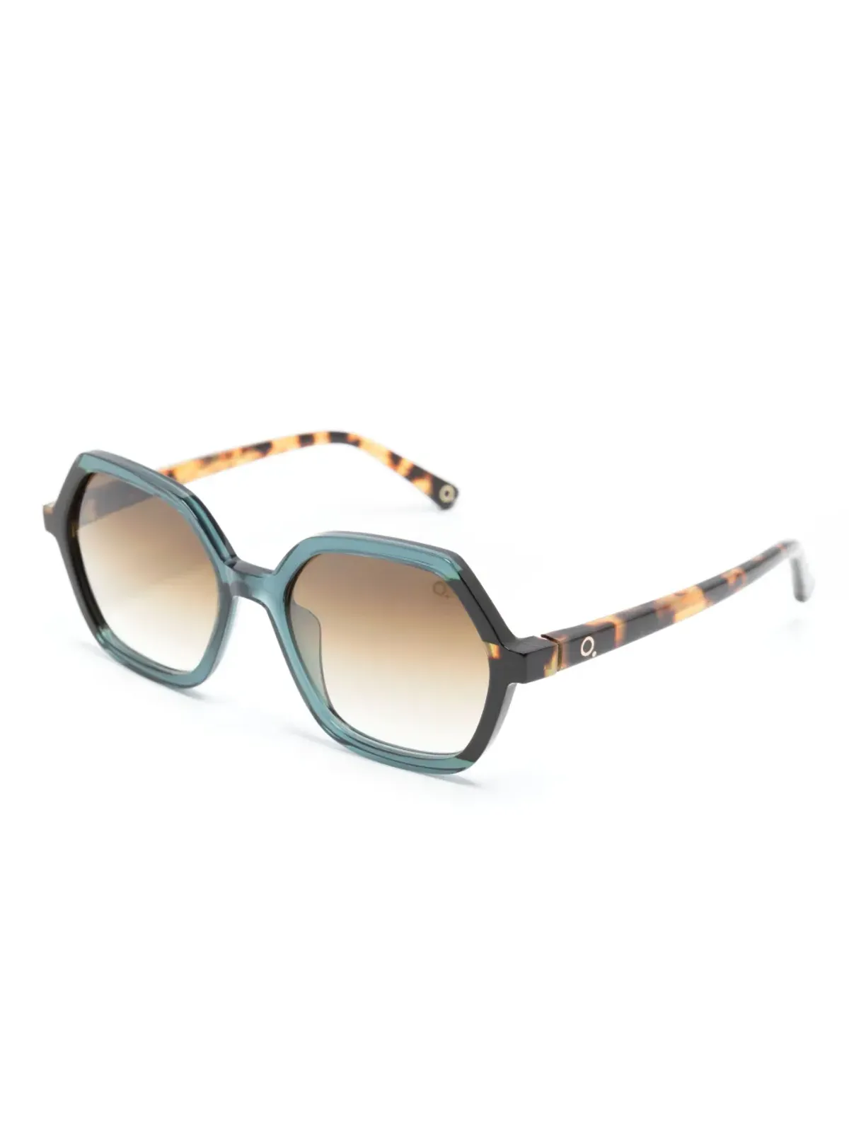 Etnia Barcelona ロゴ刻印の幾何フレーム サングラス - ブラウン - 画像2