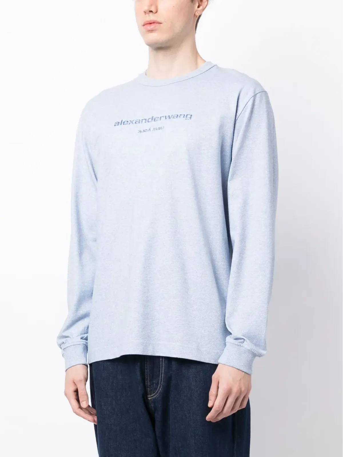 Alexander Wang グリッターエフェクト ロングスリーブTシャツ - 画像4