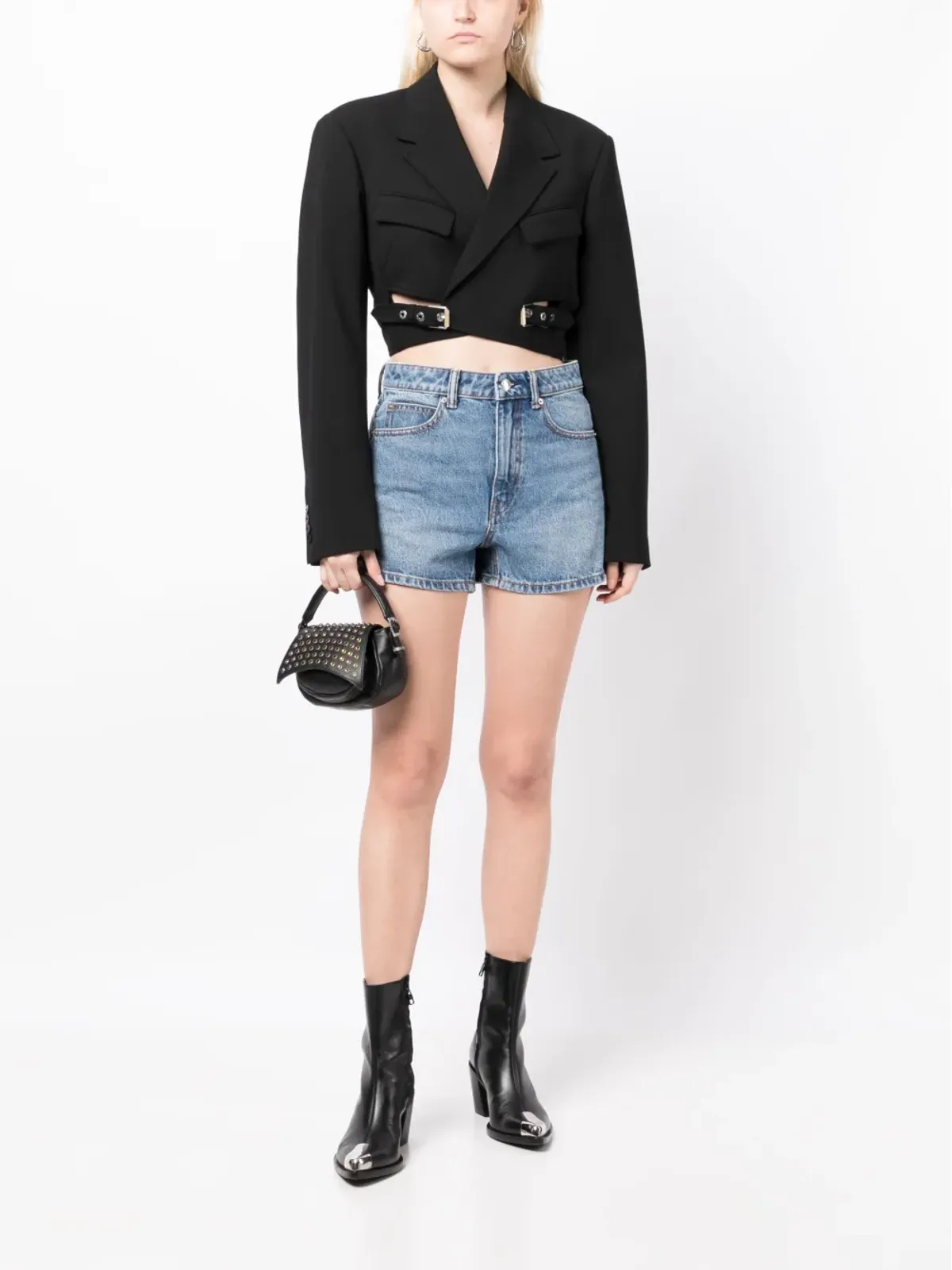 Alexander Wang ショーティー ハイライズ デニムショーツ - 画像2