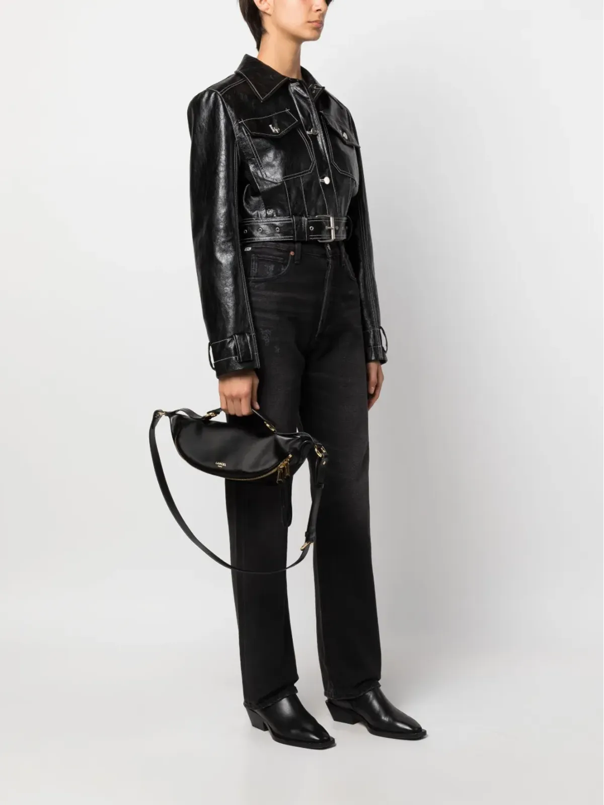 Lancel small Origami crossbody bag - Black - 画像2