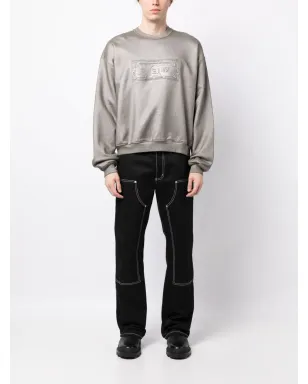 Alexander Wang ロゴエンボス メタリック仕上げ スウェットシャツ（グレー） - サムネイル2
