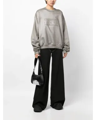 Alexander Wang ロゴエンボス メタリック仕上げ スウェットシャツ（グレー） - サムネイル3