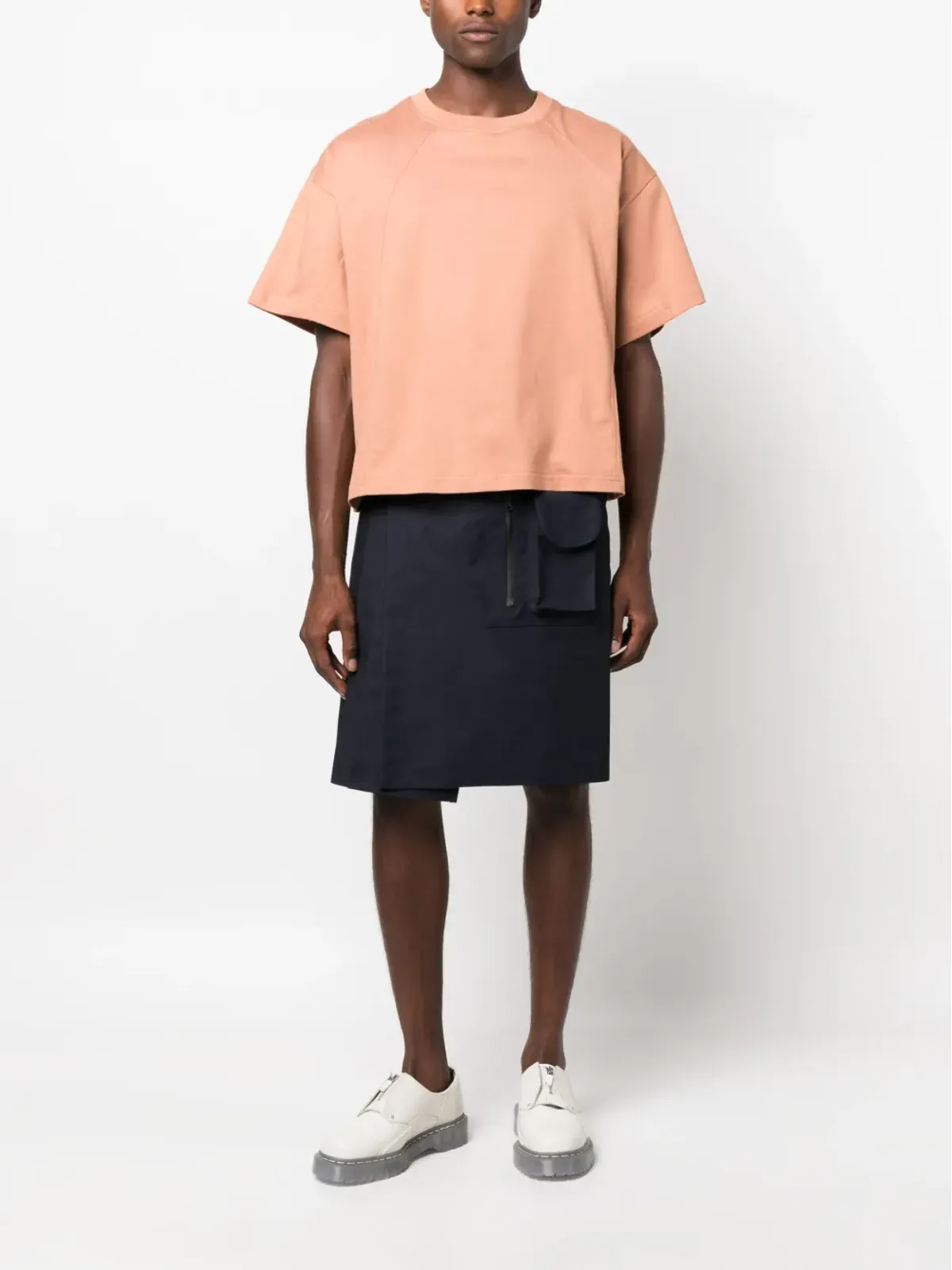 STYLAND x notRainProof パネル仕様ジャージーTシャツ - オレンジ - 画像2