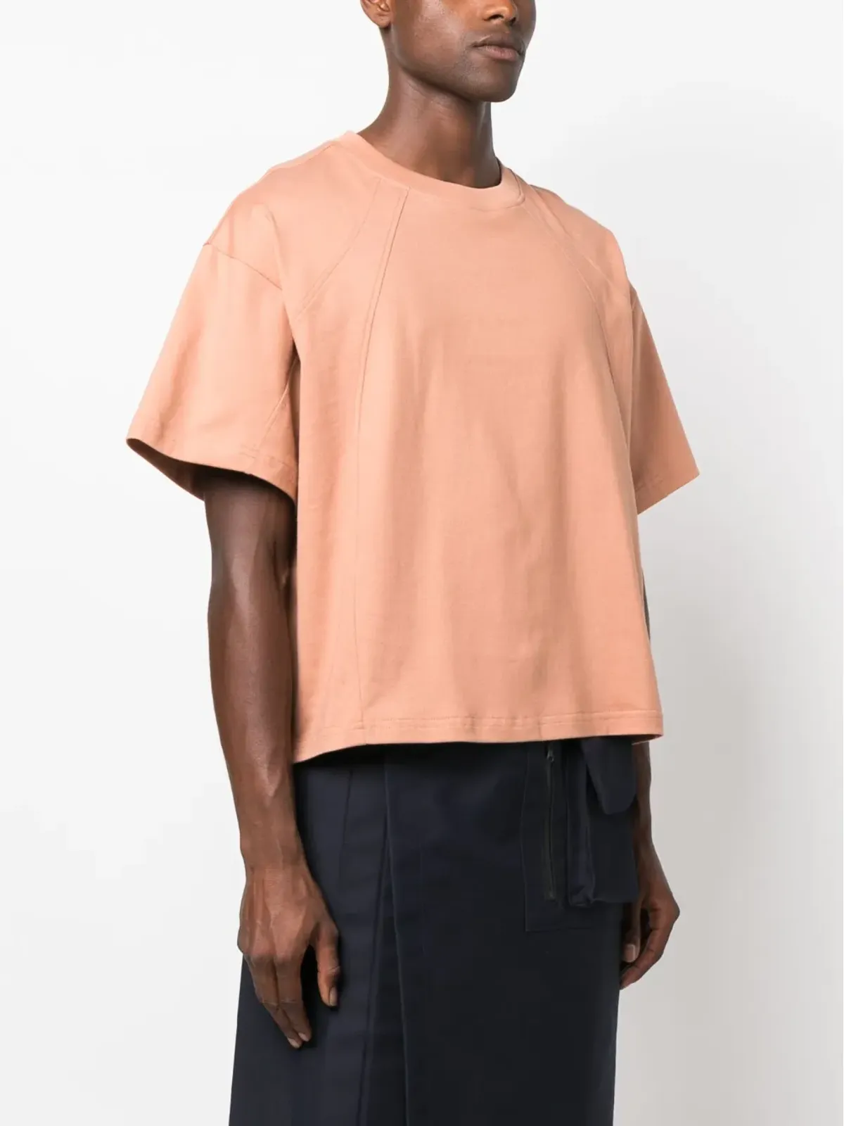 STYLAND x notRainProof パネル仕様ジャージーTシャツ - オレンジ - 画像3