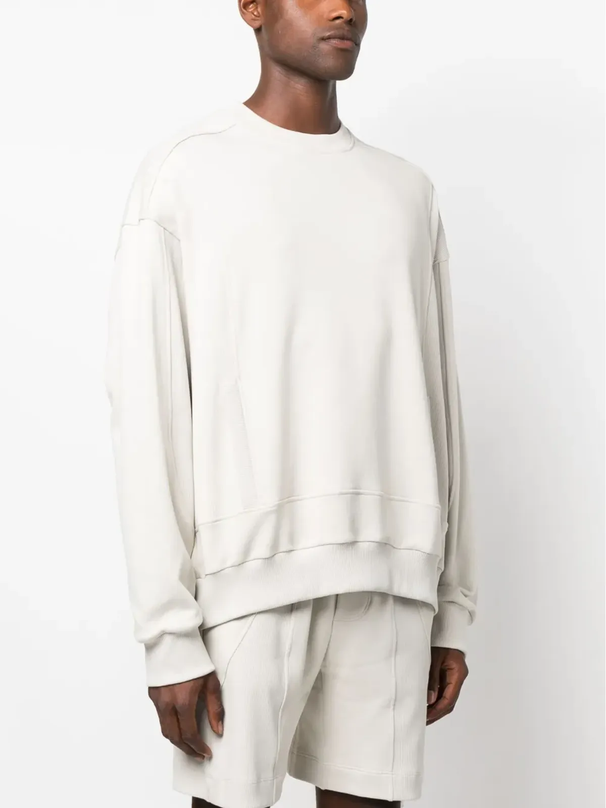 STYLAND パネル付きコットン スウェットシャツ - 画像3