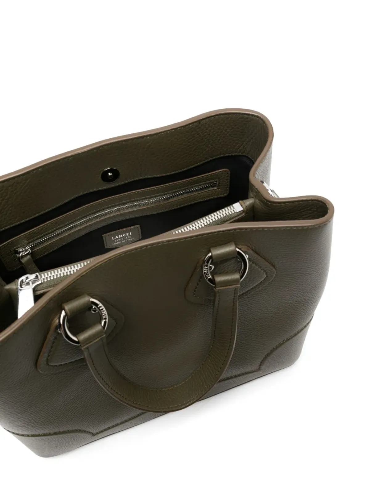 Lancel ロゴプリント レザー バッグ - グリーン - 画像5