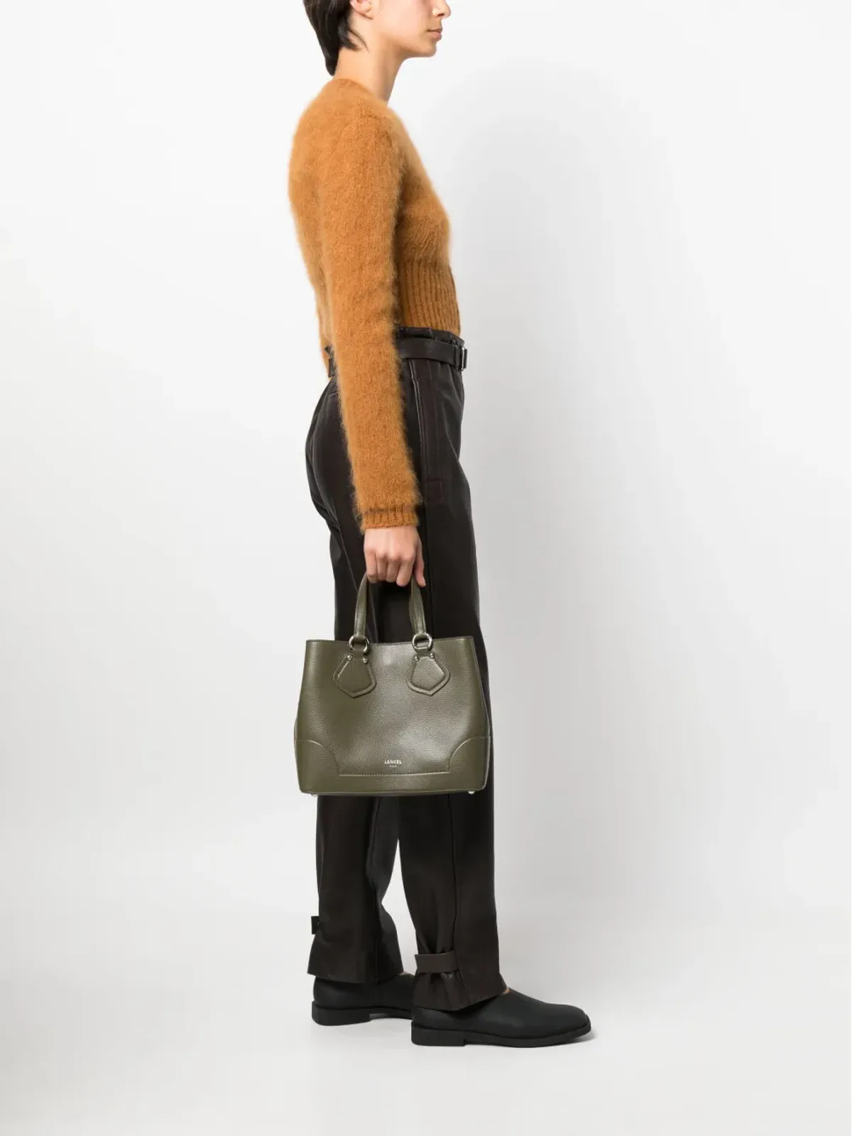 Lancel ロゴプリント レザー バッグ - グリーン - 画像2