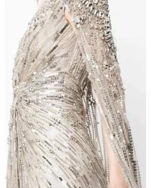 Jenny Packham ロータスレディ ケープ付きガウン - サムネイル5