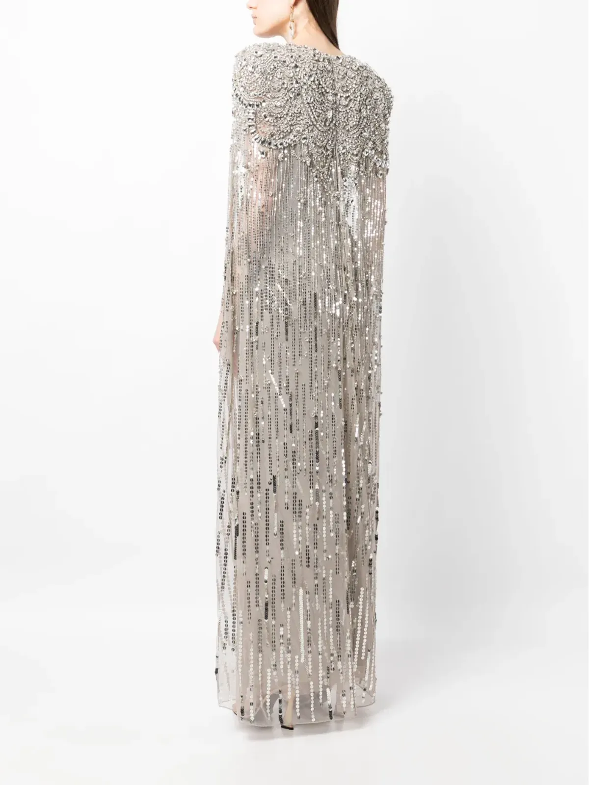 Jenny Packham ロータスレディ ケープ付きガウン - 画像4