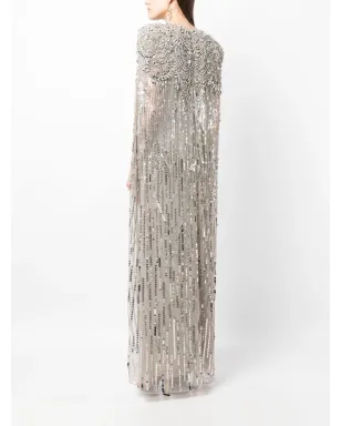 Jenny Packham ロータスレディ ケープ付きガウン - サムネイル4
