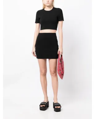 Alexander Wang ロゴジャカード クロップドTシャツ ブラック - サムネイル2