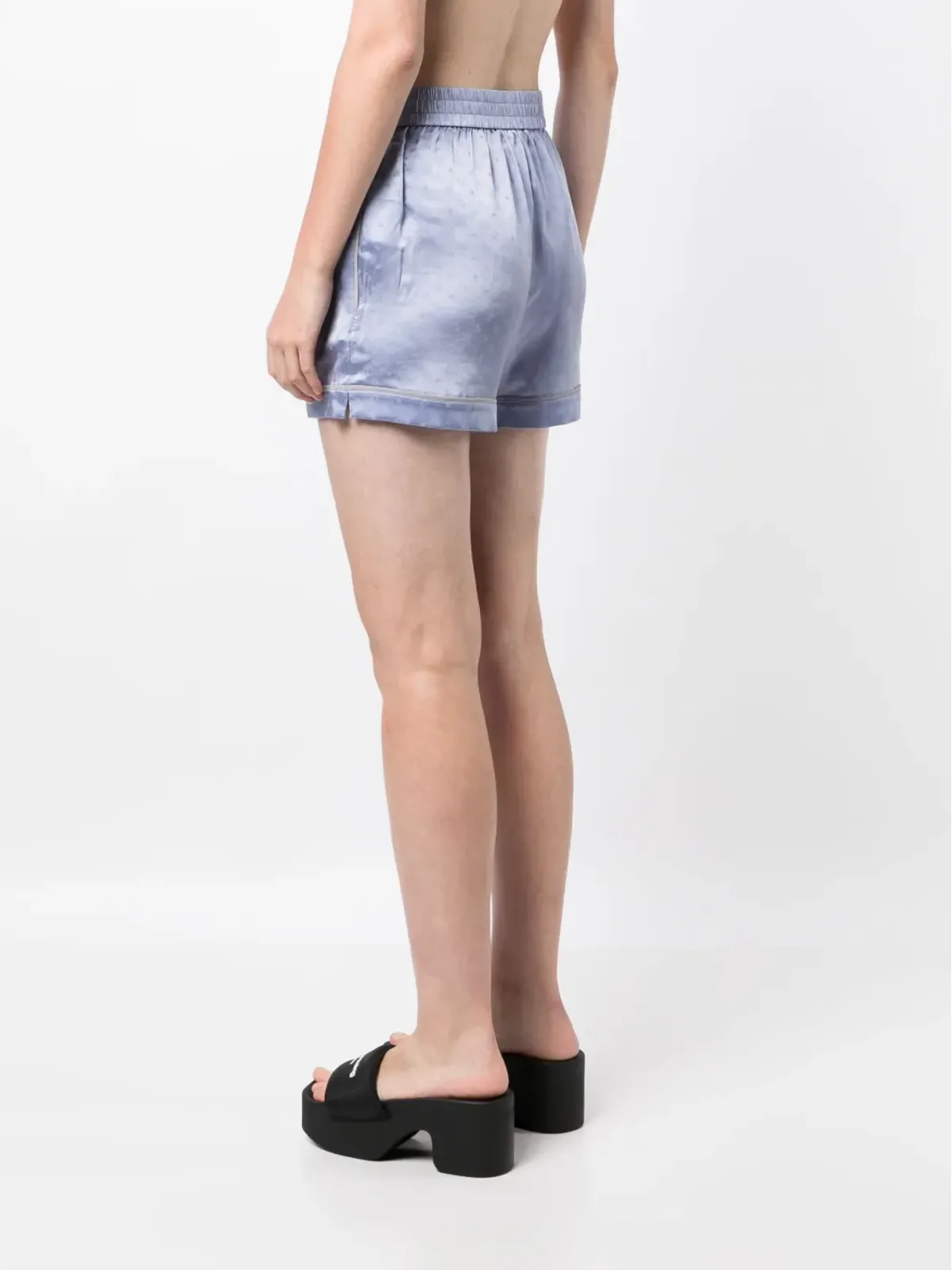 Alexander Wang ロゴジャカード シルク ボクサーショーツ - 画像4