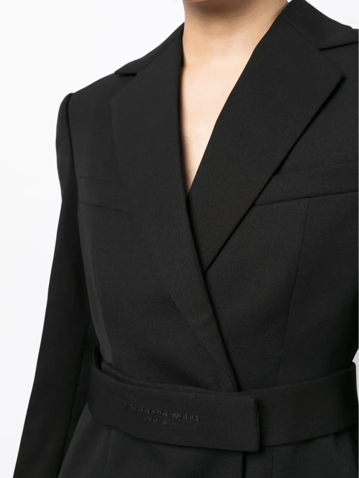 Alexander Wang ロゴ刺繍ベルト付きブレザードレス - ブラック - 画像5
