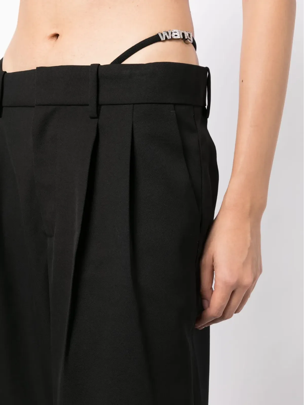 Alexander Wang ロゴ入りレイヤード・ワイドレッグパンツ - 画像5