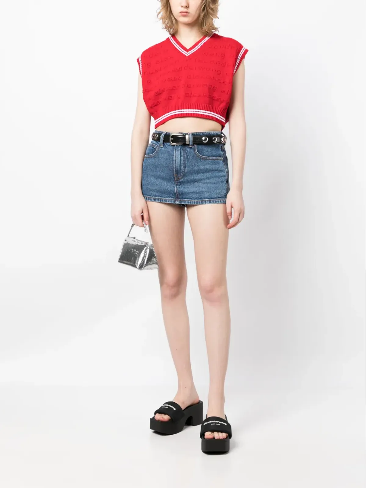 Alexander Wang ミッドライズデニムスコート - 画像2
