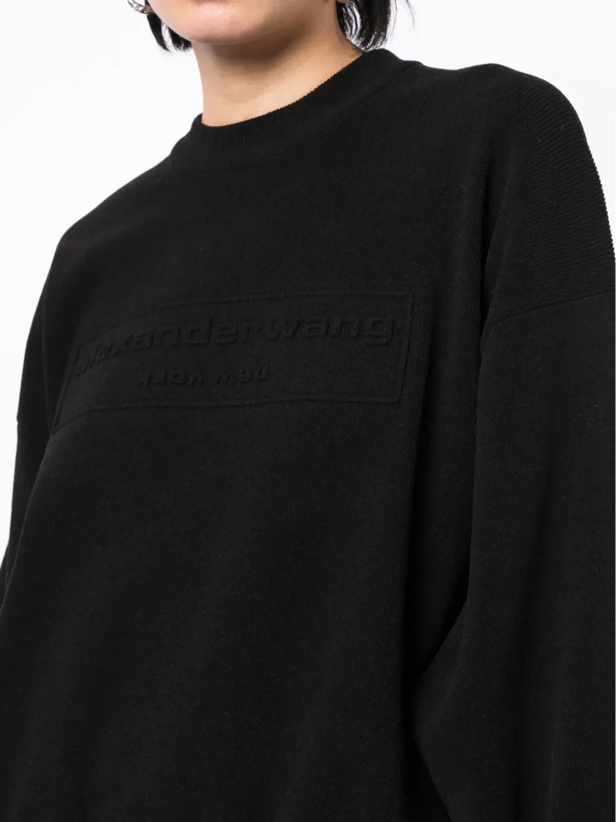 Alexander Wang ロゴ刺繍リブニットセーター - 画像5