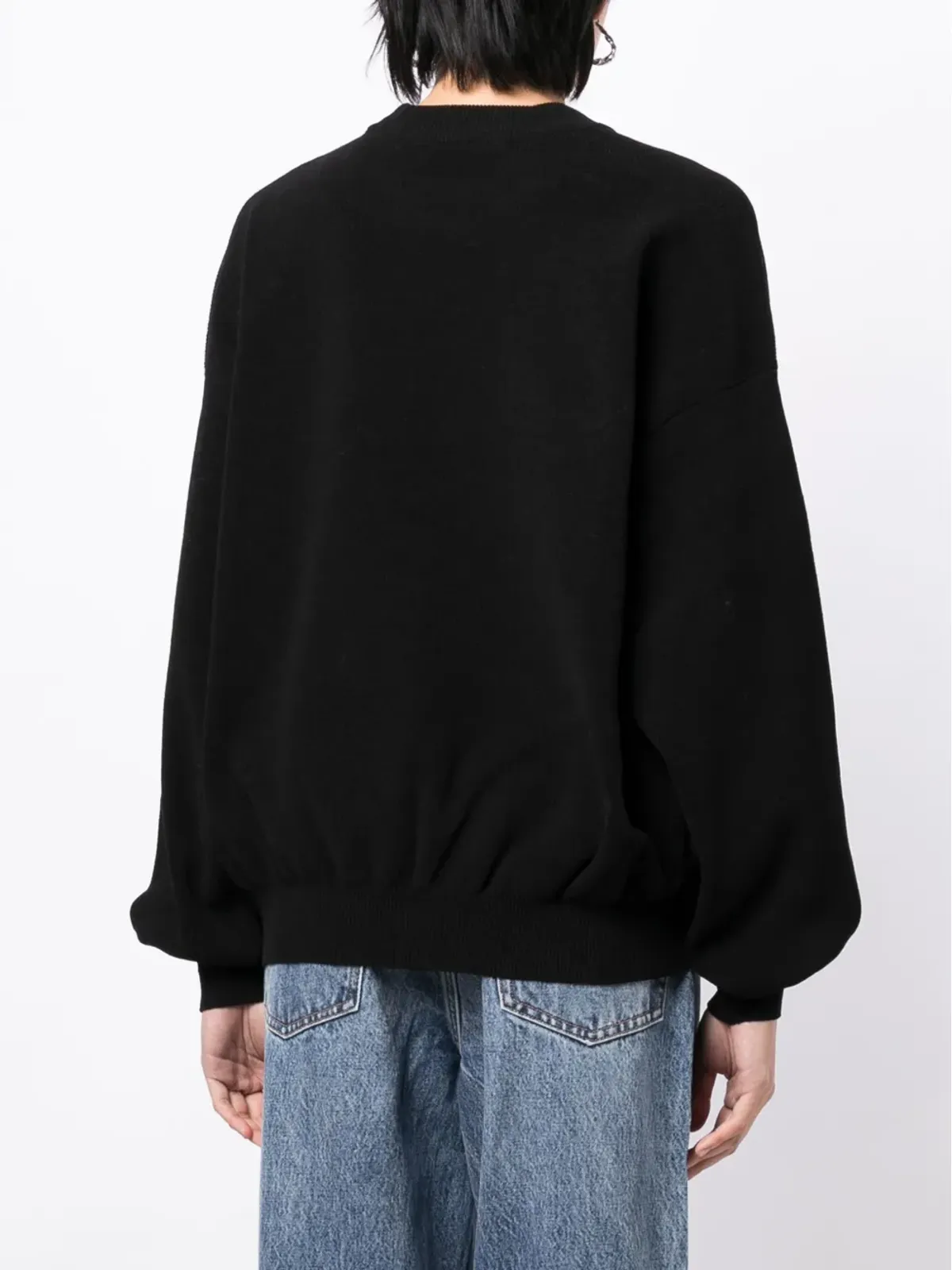 Alexander Wang ロゴ刺繍リブニットセーター - 画像4