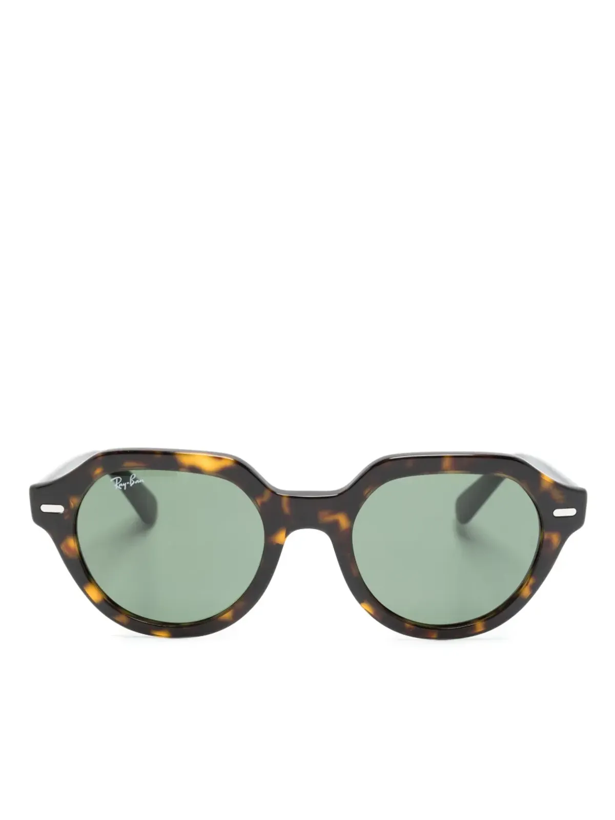 Ray-Ban ロゴプレートオーバルフレーム サングラス - 画像1