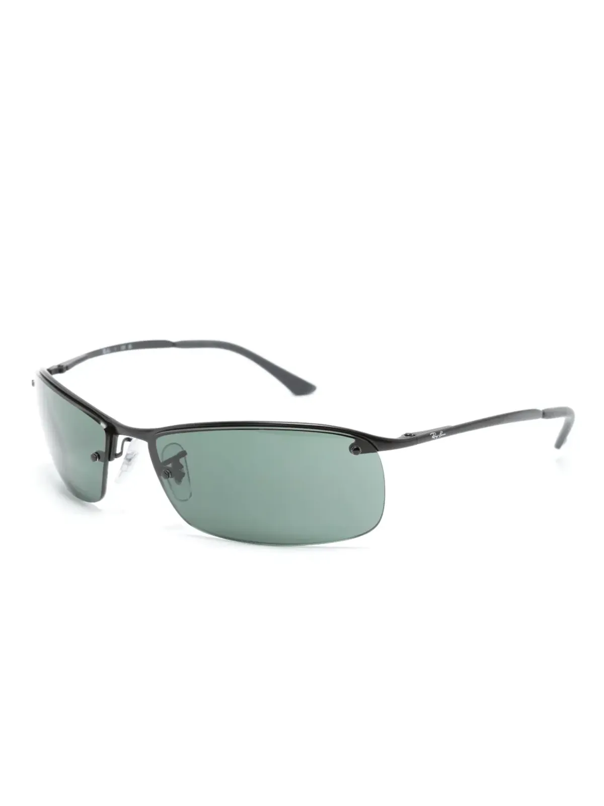 Ray-Ban ロゴプレート・シールドフレーム サングラス - ブラック - 画像2