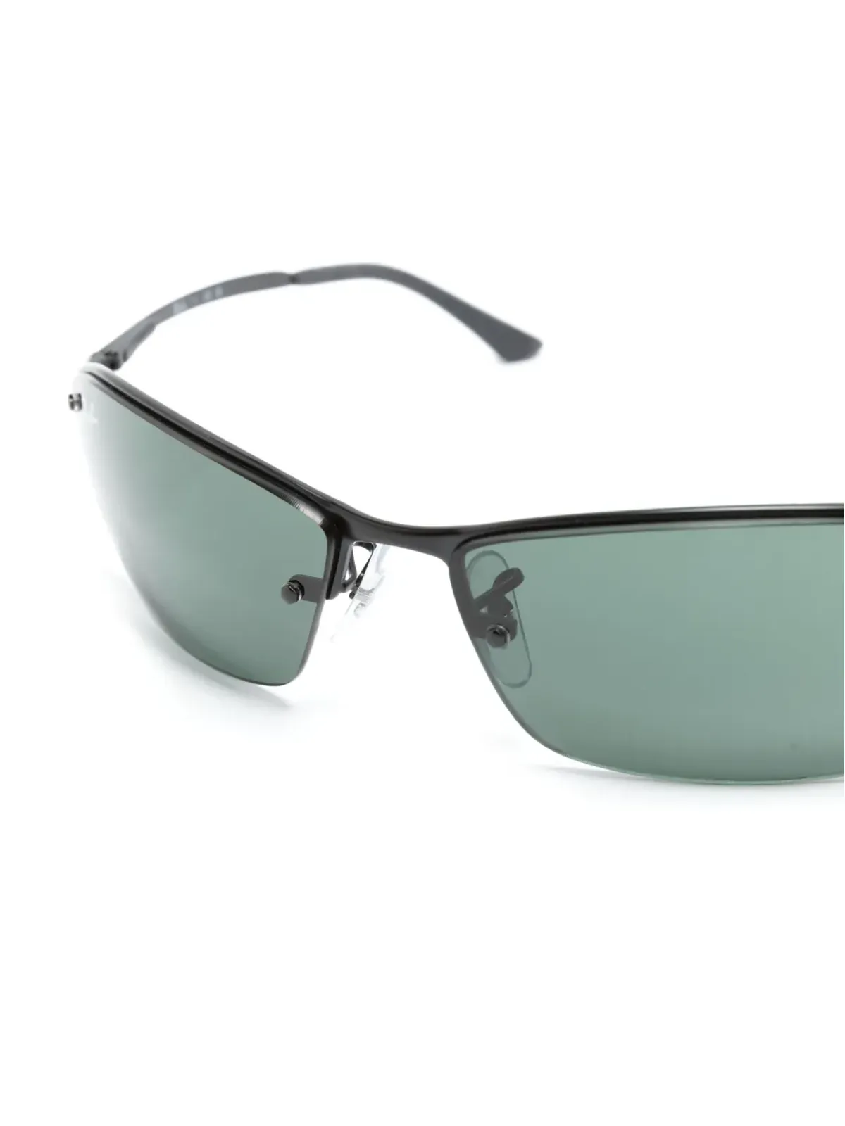 Ray-Ban ロゴプレート・シールドフレーム サングラス - ブラック - 画像3