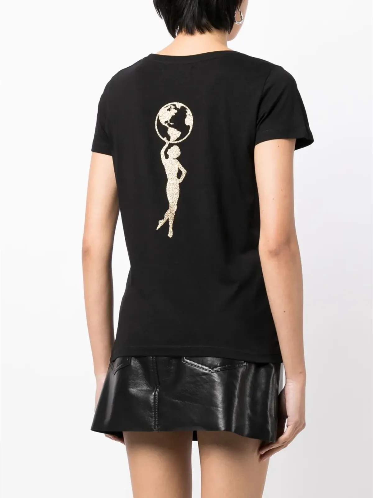 Madison.Maison 星柄コットンジャージーTシャツ（ブラック） - 画像4