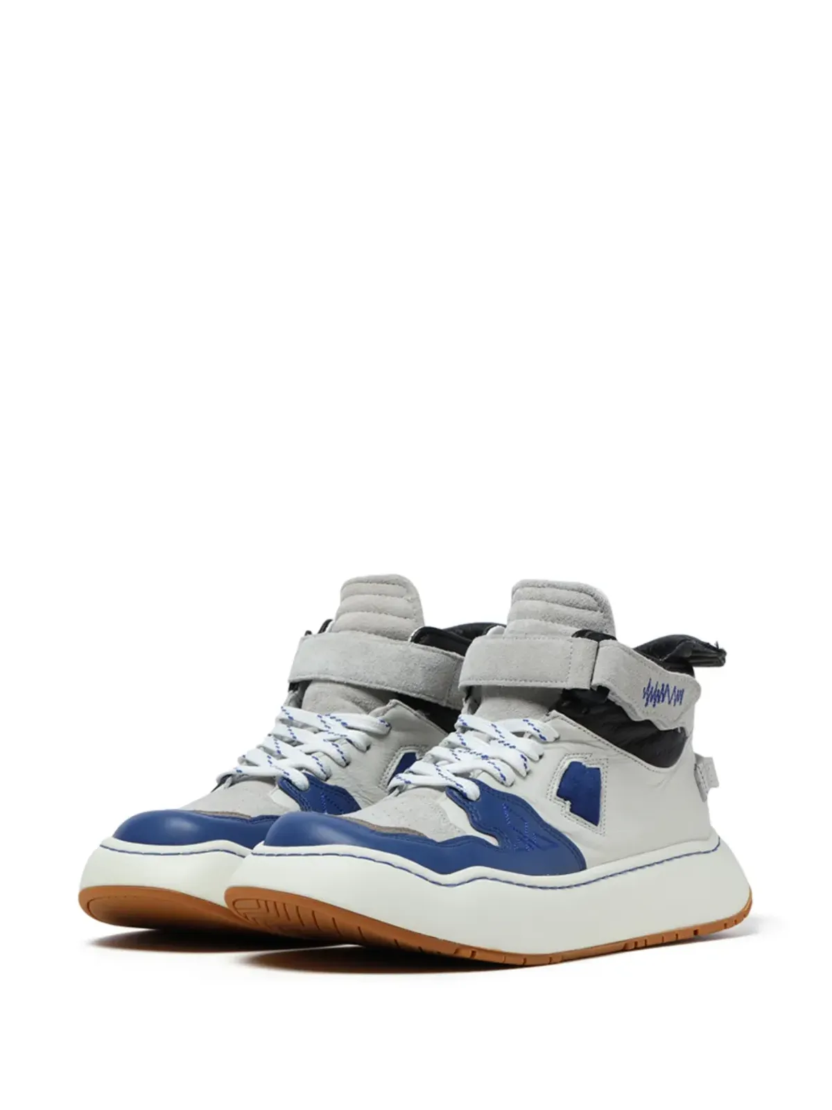 Ader Error パネル入りタッチストラップ ハイトップスニーカー - 画像4