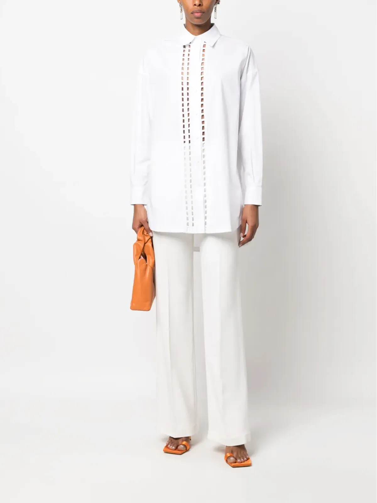 Ermanno Scervino 刺繍入りコットンシャツ - ホワイト - 画像2
