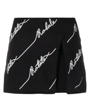 ROTATE BIRGER CHRISTENSEN ロゴ付きニットミニスカート - サムネイル1