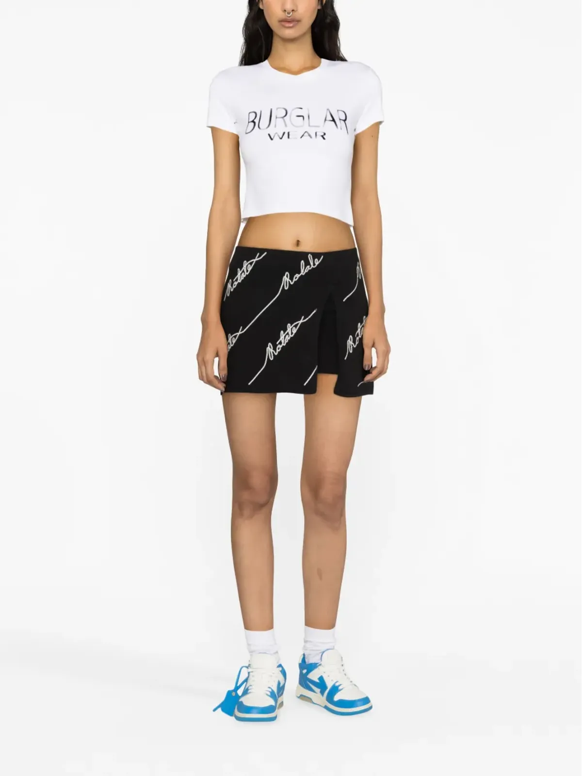 ROTATE BIRGER CHRISTENSEN ロゴ付きニットミニスカート - 画像2