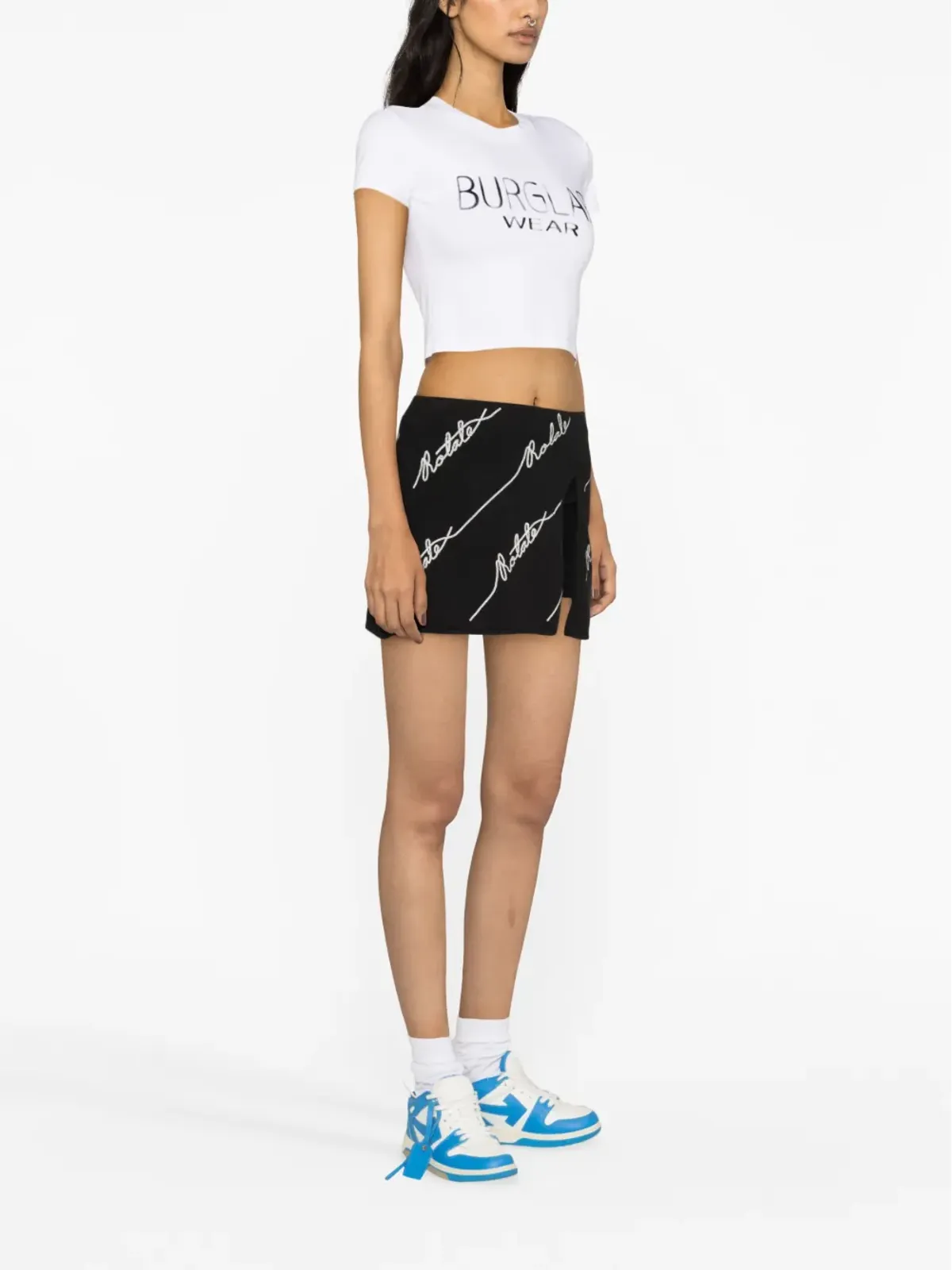 ROTATE BIRGER CHRISTENSEN ロゴ付きニットミニスカート - 画像3