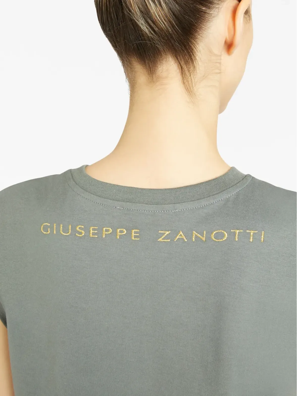 Giuseppe Zanotti Ursella ロゴ刺繍 ノースリーブ コットン タンクトップ - 画像4