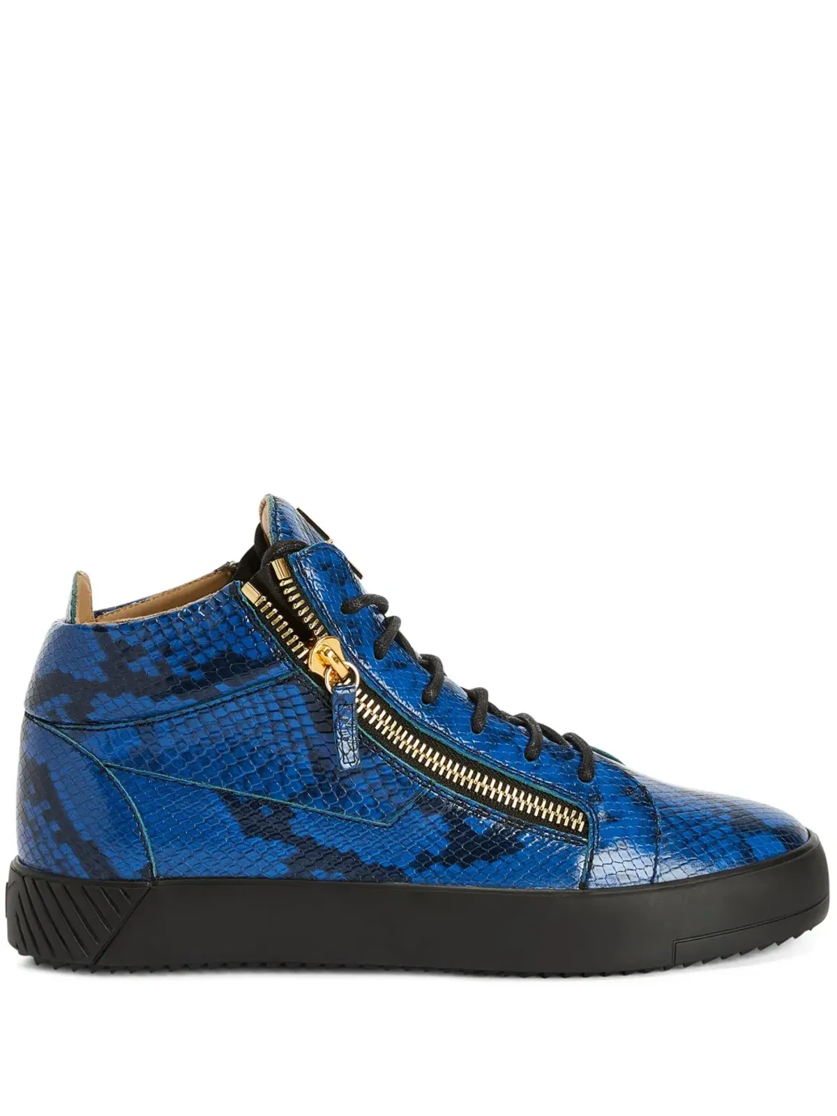 Giuseppe Zanotti クリス パイソンエフェクト ミッドトップスニーカー - 画像1
