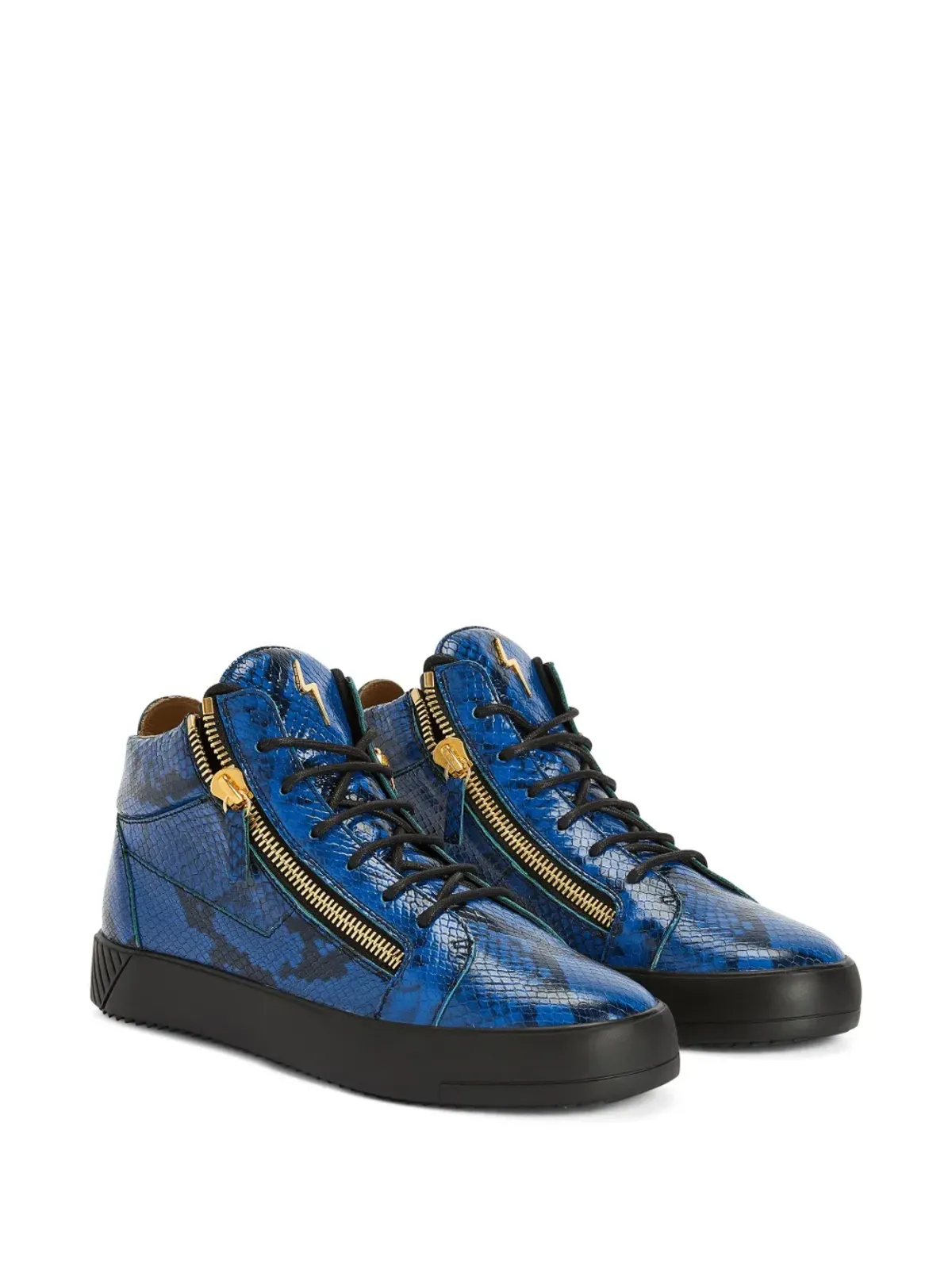 Giuseppe Zanotti クリス パイソンエフェクト ミッドトップスニーカー - 画像2