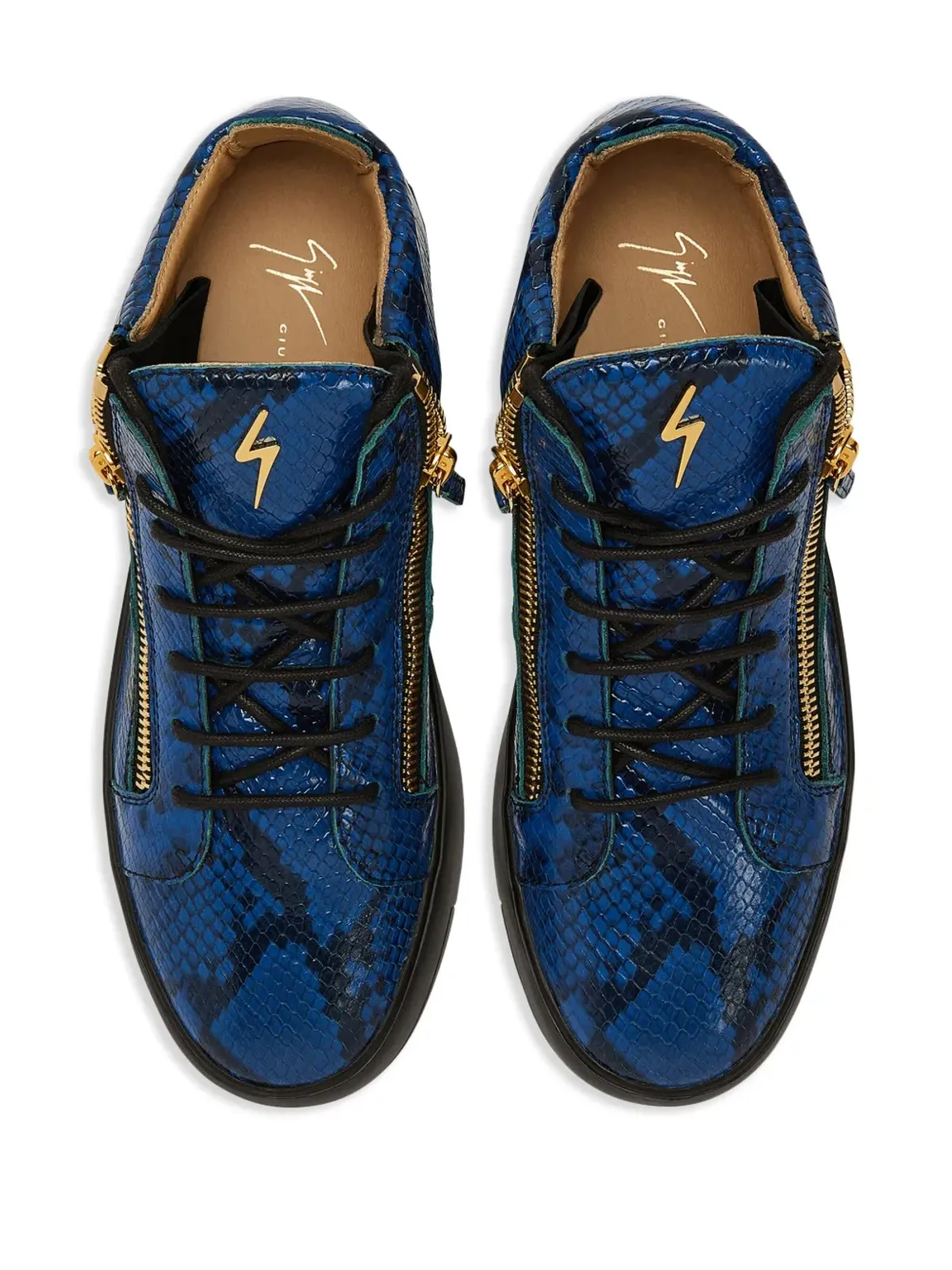 Giuseppe Zanotti クリス パイソンエフェクト ミッドトップスニーカー - 画像4